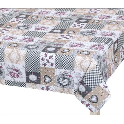 Bellatex Ubrus Dita Patchwork love šedá 120x140cm