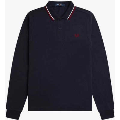 Fred Perry Блуза с яка Fred Perry Long Sleeve Twin Tipped Polo Shirt - Navy T55
