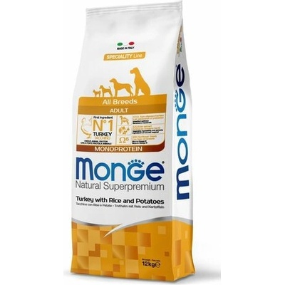 Monge Natural Superpremium All Breeds Adult monoprotein krůta & rýže & brambory 12 kg