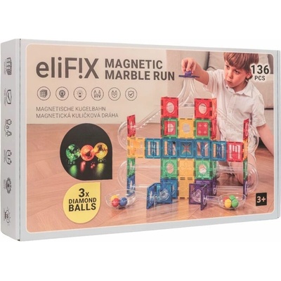 EliFix fresh - kuličková dráha 136 ks + svítící kuličky
