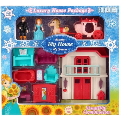 Замък с кон и каляска за малки принцеси