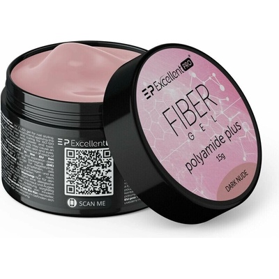 Cosmetics Zone Vynikající PRO Fiber Gel Polyamide Plus Builder Gel Dark Nude 15g