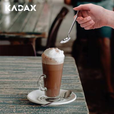 Kadax Dlouhá lžička lesklá Ocelová 4 ks