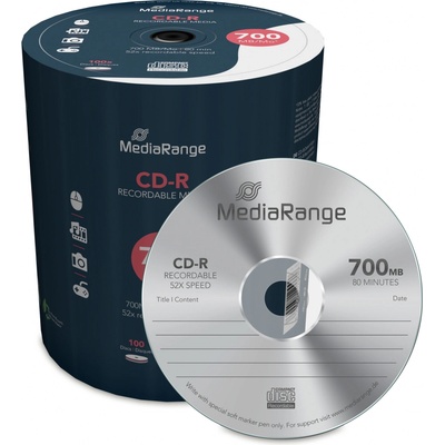 Mediarange CD-R 700MB 52x, 100ks