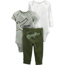 Carter's Set 3dielny body kr. rukáv body dl. rukáv tepláky Green Croc chlapec LBB