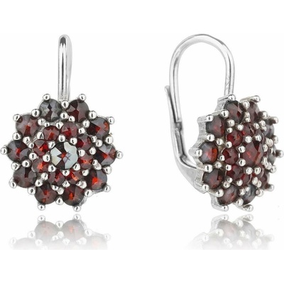 Český Granát Jan Kos jewellery Stříbrné náušnice 32107819