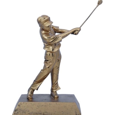 Ft188 Soška golfista zlatý