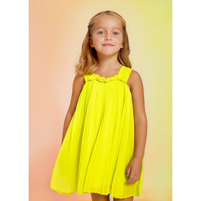 Abel & Lula Плисирана рокля в жълто Abel&Lula