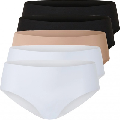 esmara® Dámske bedrové nohavičky 5 kusov čierna béžová biela