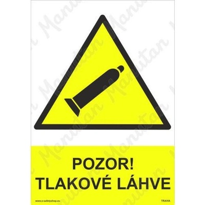 Manutan Pozor tlakové láhve, samolepka 210 x 297 x 0,1 mm A4