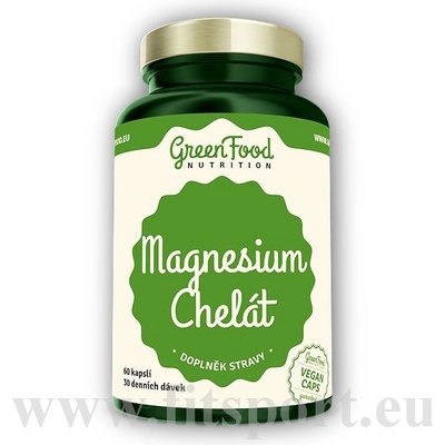 GreenFood Nutrition Magnesium chelát + B6 90 kapslí
