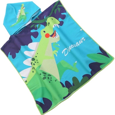 Textilomanie dětské pončo DINOSAUR barevné 60 x 120 cm