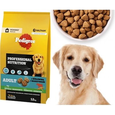 Pedigree Adult Professional Nutrition s hovädzím mäsom a zeleninou M/L12 kg