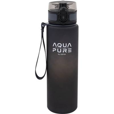 Zdravá fľaša Aqua Pure Astra sivo-čierna 600 ml
