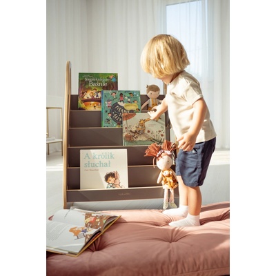 Vingo Otevřená montessori knihovna pro děti od 1 roku (šedá), 63x90 cm – Zboží Mobilmania