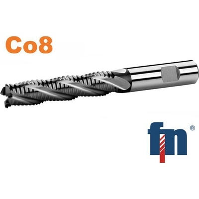 Fréza válcová čelní 8x38mm dlouhá 4bř. HSS Co8 weldon , 1 zub přes střed , typ NR 125518.080