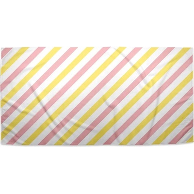 Sablio Uterák Ružové a žlté pruhy 70 x 140 cm
