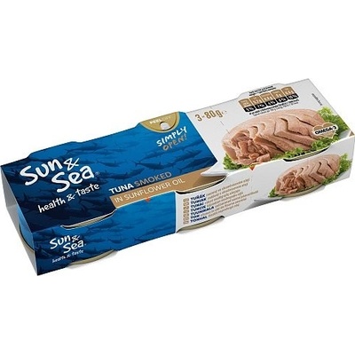 Sun & Sea Tuňák zauzený ve slunečnicovém oleji 3 x 80 g