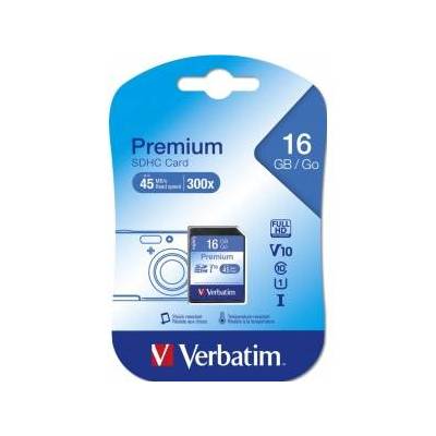 Premium SDHC Card 16GB Class 10 UHS-I/U1 V10 (43962)
