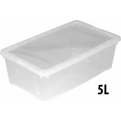Kinekus Box úložný transparentný s vekom 33 x 20 x 11 cm