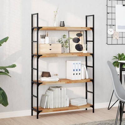 vidaXL Плаващи рафтове, 4 бр. , 80x20x4 см, маслено обработени, масивна дървесина, акация (3279586)