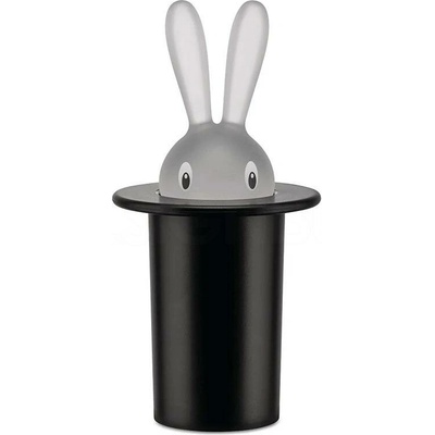 ALESSI stojan na párátka Magic Bunny černý