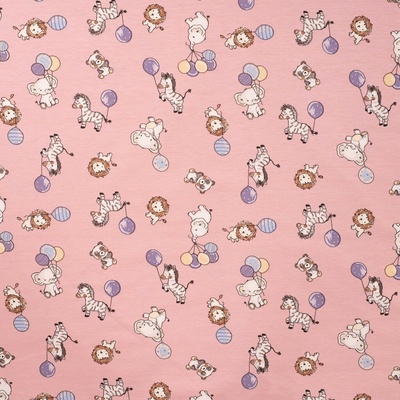 Strima Cotton/EA Jersey Print - party animals, baby ružová