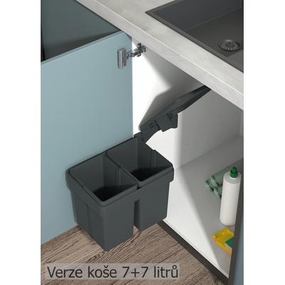 In-Design Vestavný koš na dvířka UNION SINGLE 2 x 7 l – Hledejceny.cz