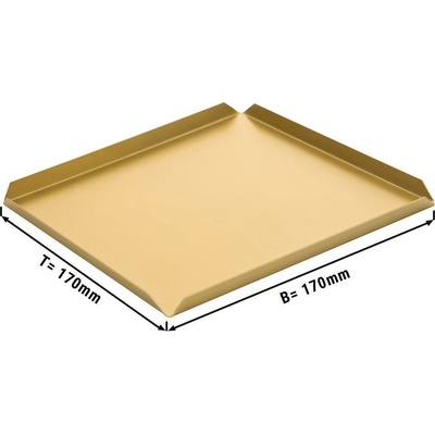 G.Gastro 5ks Cukrářský prezentační talíř/tác z hliníku 170x170x10 mm šampaňské D11886470