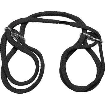 Image 1 of Doc Johnson Japanese Style Bondage Cotton Cuffs Wrist or Ankle Black