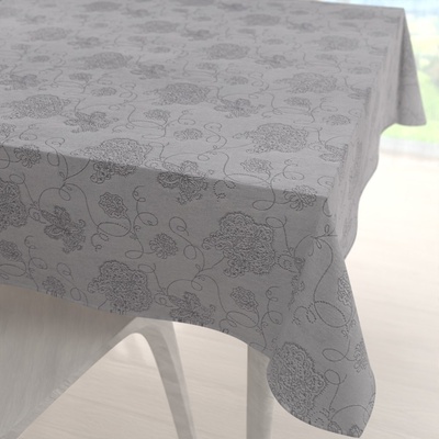 Biante Teflonový čtvercový ubrus TF-083 Květované ornamenty na šedém 120x120 cm