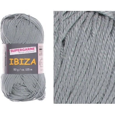 Příze Supergarne Ibiza 50 g 60-95 Sloní šedá | 100% mercerizovaná bavlna | 125 m