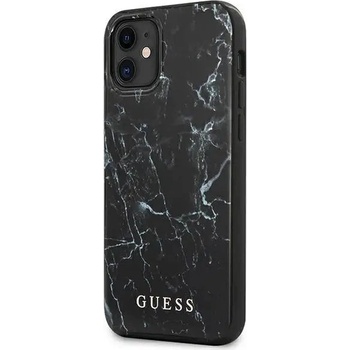 GUESS Калъф Guess GUHCP12SPCUMABK Marble за iPhone 12 Mini , Черен (3700740481660)