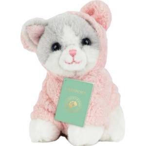 Studio Pets Плюшена играчка Studio Pets - Коте с куфарче, паспорт и стикери, 8 cm (6531) - ozone