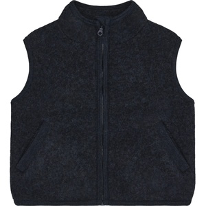 Huttelihut Детски вълнен елек Huttelihut Kid's Vest Wool Fleece Merino vest - Navy Melange - размер 134 (EU) (703-7726-0118)