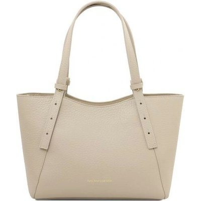 Tuscany Leather Kožená shopper kabelka Libra béžová 2580 1 98
