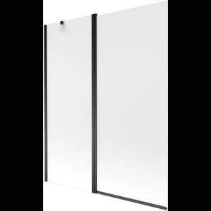 Mexen Flip 2-крилен преграда за баня 140 x 150 см, матирано, черен - 894-140-101-70-30 (894-140-101-70-30)