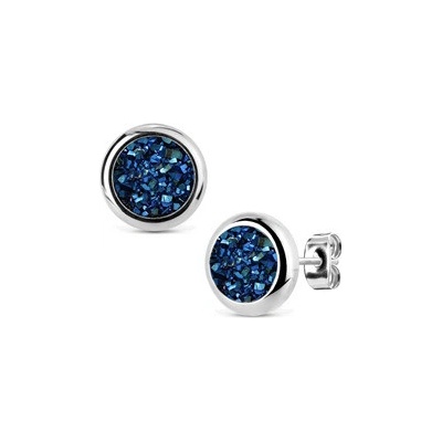 Nubis ocelové náušnice DRUZY Montana Blue NB304