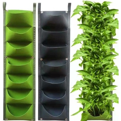 Merco Vertical Grow Bag 7 textilní květináče na zeď černá 1 ks