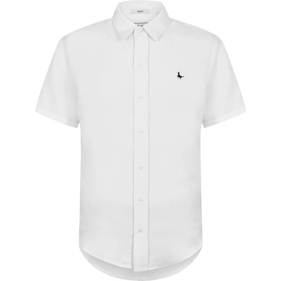 Jack Wills Риза Jack Wills Men's Short Sleeve Plain Shirt - White