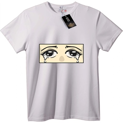 NOONEBRAND Тениска Плачещи аниме очи - 3XL, Black