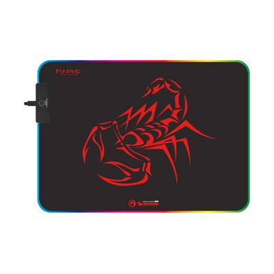 MARVO RGB PODLOZKA POD MYS, MG8, HERNA, CIERNA, 350 X 250 MM, 3 MM, MARVO, RGB PODSVIETENIE