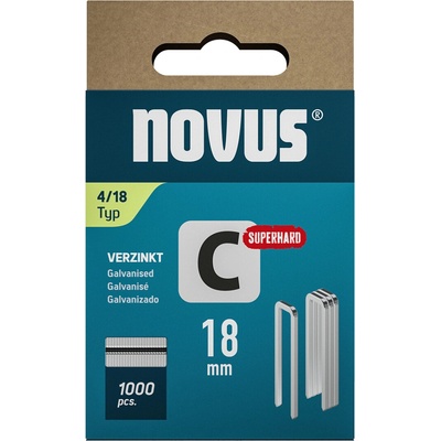 NOVUS sponky s úzkym chrbtom, typ C, 4/18 mm, 1000 ks