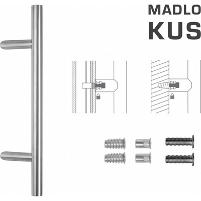 Vyosené madlo na dvere FT - MADLO kód K10 Ø 30 mm SP ks NEM - nerez matná (F60) | MP-KOVANIA.sk