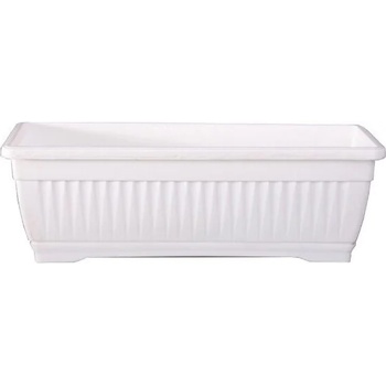 Image 1 of Сандъче за цветя ребро бял 50см (зи-578-9)