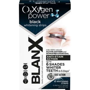 BlanX Лентички за избелване на зъби Oxygen Power Black, 10 броя - baby