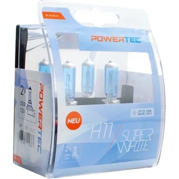 m-tech Powertec Super White H11 12V халогенни крушки к-т (PTZSW11-DUO)