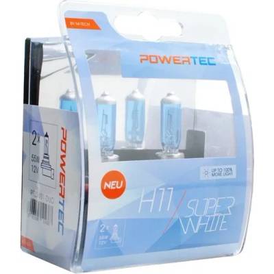 m-tech Powertec Super White H11 12V халогенни крушки к-т (PTZSW11-DUO)