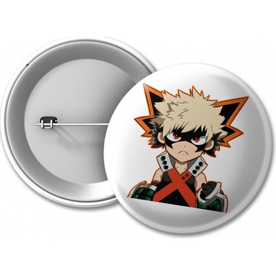 Boku no Hero Academia BNHA placka Katsuki Bakugo 50 mm