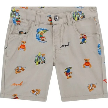 Guess Къси панталони в бежов цвят за мини момче покрити с цветни мечета Guess